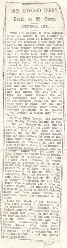Ellen Terry (Tracey) death